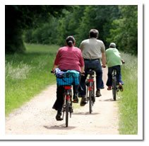 People biking on Trails